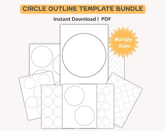 Kreis Gliederung Vorlagen Bundle: Sofortiger Download PDF, DIY Handwerk, druckbare Formen