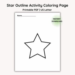 Dibujo para colorear con forma de estrella (para imprimir): Actividad de manualidades navideñas (descarga en PDF)