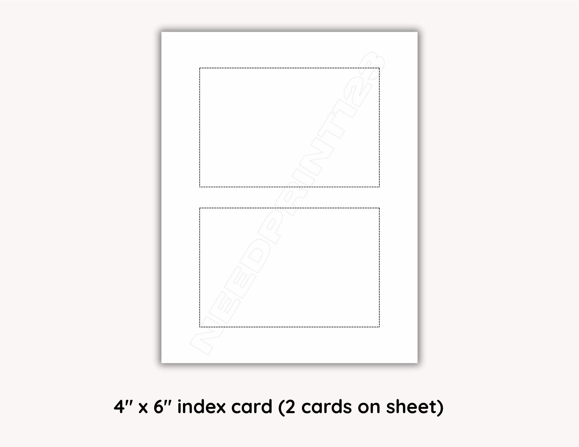 Blank Index Cards Printable, Multiply-size Index Card Templates ...