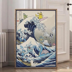 Pikachu Great Wave - Etsy