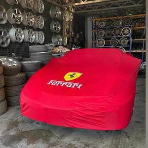 Pokrowiec na samochód z logo do WSZYSTKICH modeli FERRARI, wyprodukowany specjalnie dla Twojego samochodu