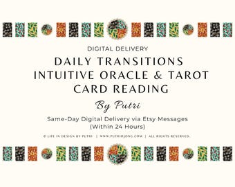 Daily Transitions Intuitive Oracle & Tarot Card Reading | Digital Delivery via Etsy Messages