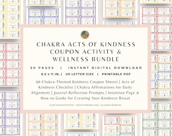 Chakra Kindness Coupon Activity | Printable Self-Care Gift (Digital Download)