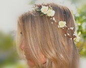 Flower Hair Wreath, Bohemian Flower Crown, Woodland Hair
