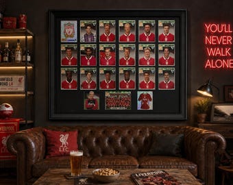 Liverpool Framed Stickers Merlin 1995 Team Set Collection Display Vintage Retro