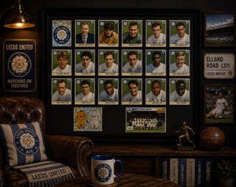 Leeds United Framed Stickers Merlin 1996 Team Set Collection Display Vintage