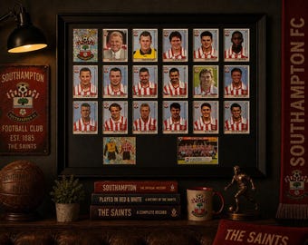 Southampton Framed Stickers Merlin 1996 Team Set Collection Display Vintage Retro