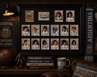 Argentina Stickers Panini Espana 1982 Team Set Collection Display Vintage