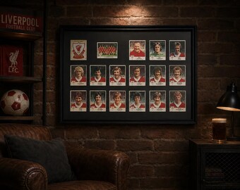 Liverpool Framed Stickers Panini 1979 Team Set Collection Display Vintage Retro