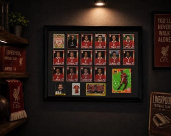 Liverpool Framed Stickers Merlin 1994 Team Set Collection Display Vintage Retro