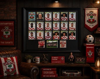 Southampton Framed Stickers Merlin 1995 Team Set Collection Display Vintage Retro
