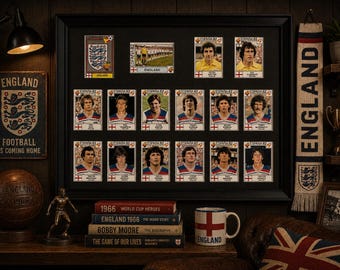 England Stickers Panini Espana 1982 Team Set Collection Display Vintage