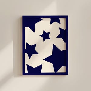 Modern Star Digital Print – Minimalist Wall Art – Printable A2 A3 A4 – Home Decor downloadable