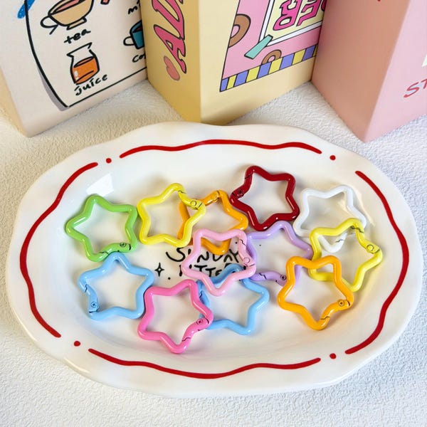 Star Key Ring/Carabiner - 2pcs
