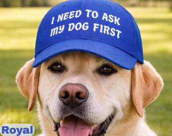 I Need To Ask My Dog First Geborduurde baseballpet, pet grappig huisdier, pet hondenliefhebber, pet hondenliefhebber