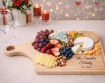 Gepersonaliseerde gegraveerde naam snijplank | Houten paddleboard