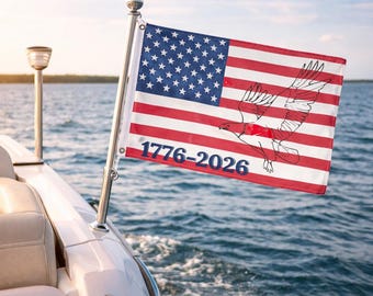 1776-2026 Amerikaanse vlag met adelaar, dubbelzijdige vlag, 4 juli, 250e verjaardag