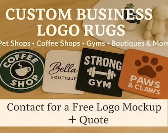 Custom Tufted Rug | Personalized Name Rug | Handmade Nursery Decor | Business  Logo  | Unique Housewarming Gift