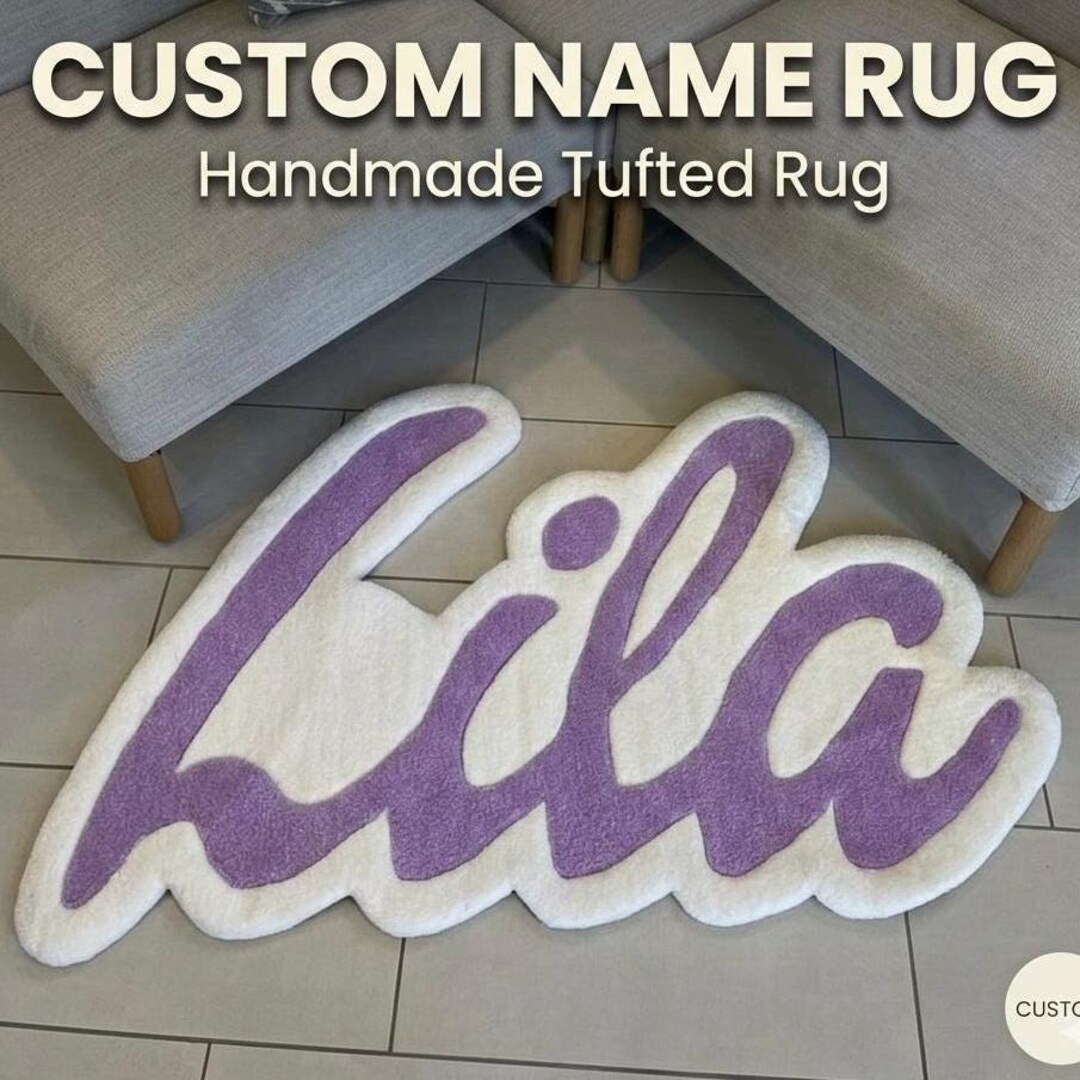 Custom Tufted Rug | Personalized Name Rug | Handmade Nursery Decor ...