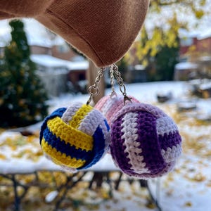 Handmade Crochet Volleyball Keychains