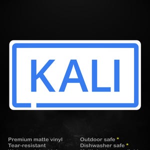 Pegatina de Kali Linux / Logotipo de hacker de ciberseguridad / Fabricada en Alemania, 5 tamaños