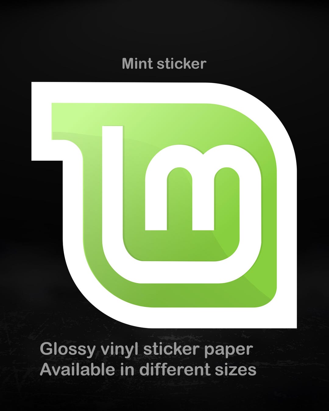 Linux Mint Logo Sticker, Glossy Laptop Decal for Developers & Linux ...