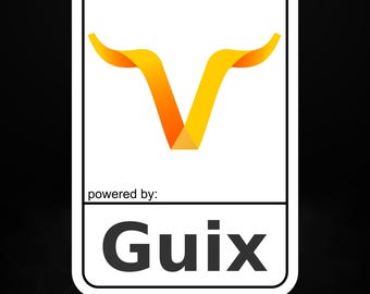 Powered by Guix Sticker – Reproducible, Declarative & Free Software Linux Vinyl Sticker