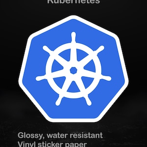 Adhesivo con el logotipo de Kubernetes, pegatina brillante para portátil para ingenieros de DevOps y de la nube, 5 tamaños