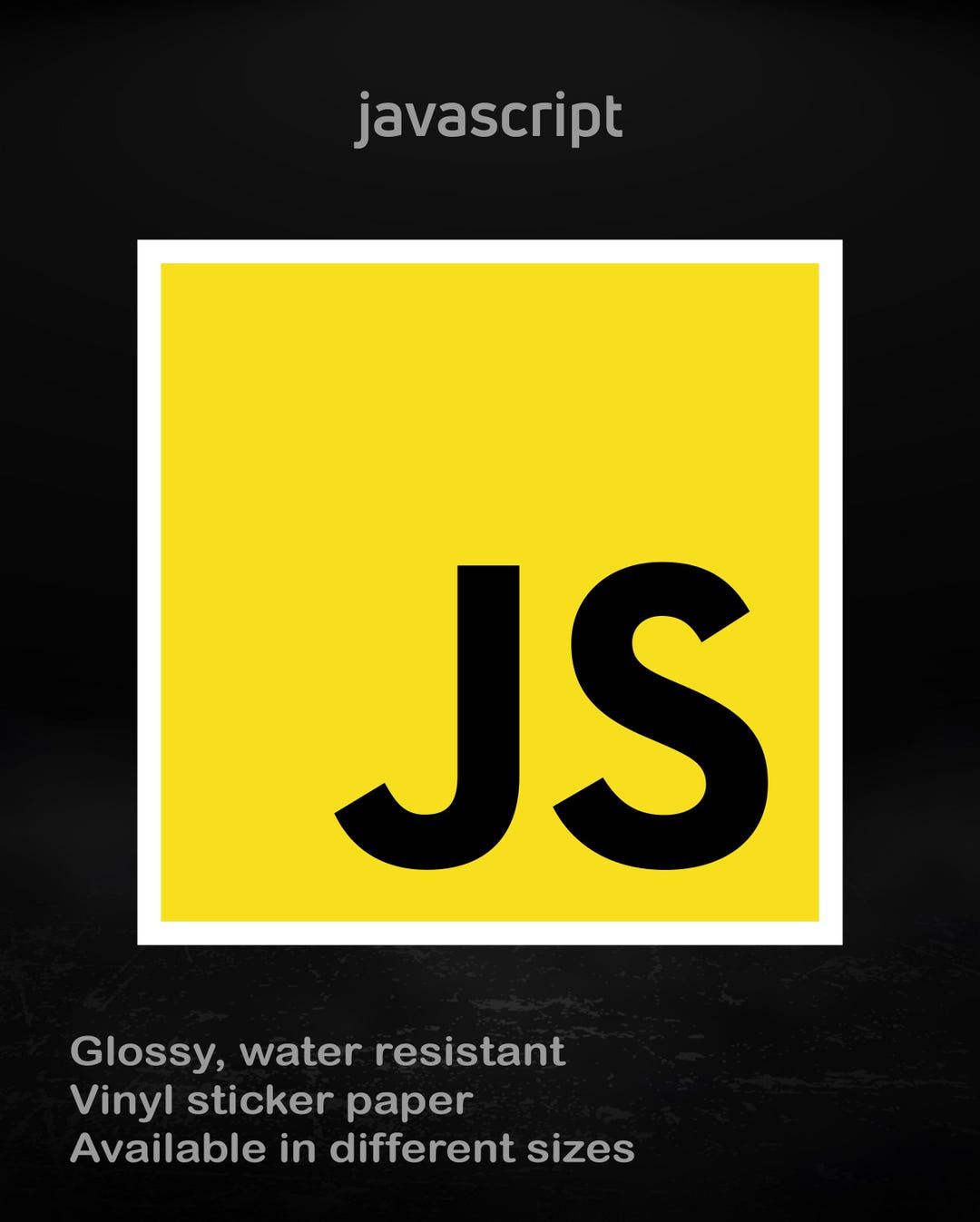 Javascript – Glossy Vinyl Sticker for Developers, Web Designers ...