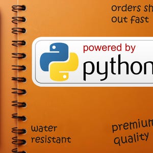 Powered by Python Sticker | Matte Vinyl Decal image 3