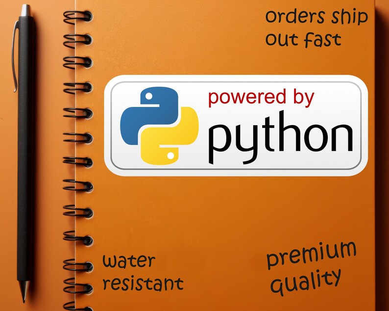 Powered by Python Sticker | Matte Vinyl Decal image 3