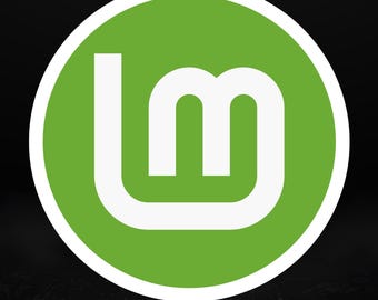 Linux Mint ロゴステッカー、開発者と Linux ファンのためのラップトップ用デカール