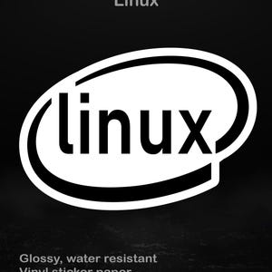 Linux Inside ステッカー | Geek Retro ロゴ | オープンソースギフト | Sysadmin ラップトップステッカー、5サイズ