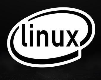 Linux Inside Sticker | Geek Retro Logo | Open Source Gift | Sysadmin Laptop Sticker,  5 Sizes