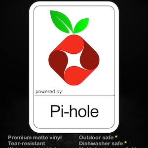 Powered by Pi-hole – Network-Wide Ad Blocking Vinyl Sticker