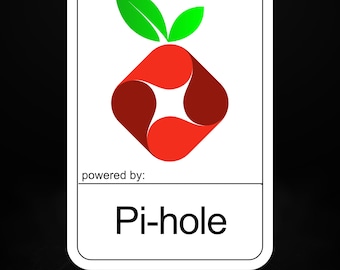 Powered by Pi-hole – Adesivo in vinile per il blocco degli annunci pubblicitari su tutta la rete