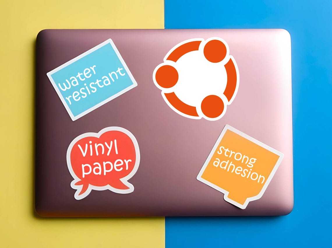 Ubuntu Sticker Keyboard Ubuntu Logo Sticker | Glossy Laptop Decal for Developers & Linux Users ...