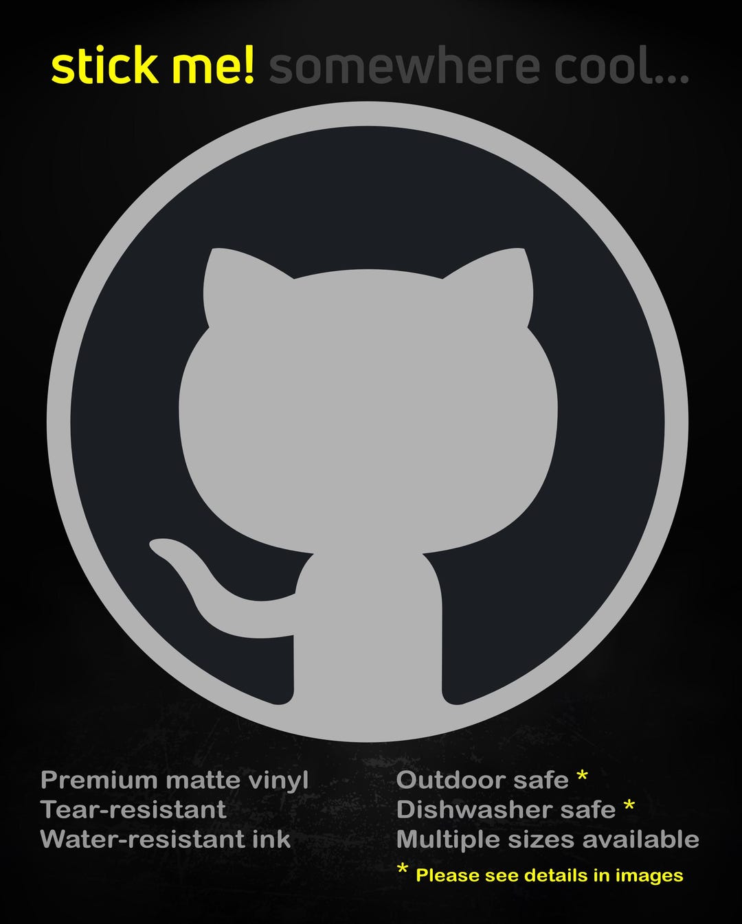 Github Logo Sticker | Matte Laptop Decal for Developers & Open Source ...