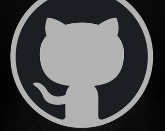GitHub Logo Sticker | Matte Laptop Decal for Developers & Open Source Fans,  5 Sizes