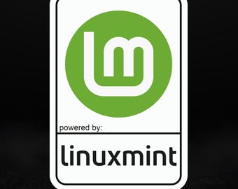 Linux Mint搭載 – 開発者、システム管理者、オープンソースファンのための光沢のあるビニールステッカー