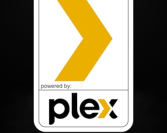 Powered by Plex Sticker | Media Server Decal | Self Hosted Streaming Platform