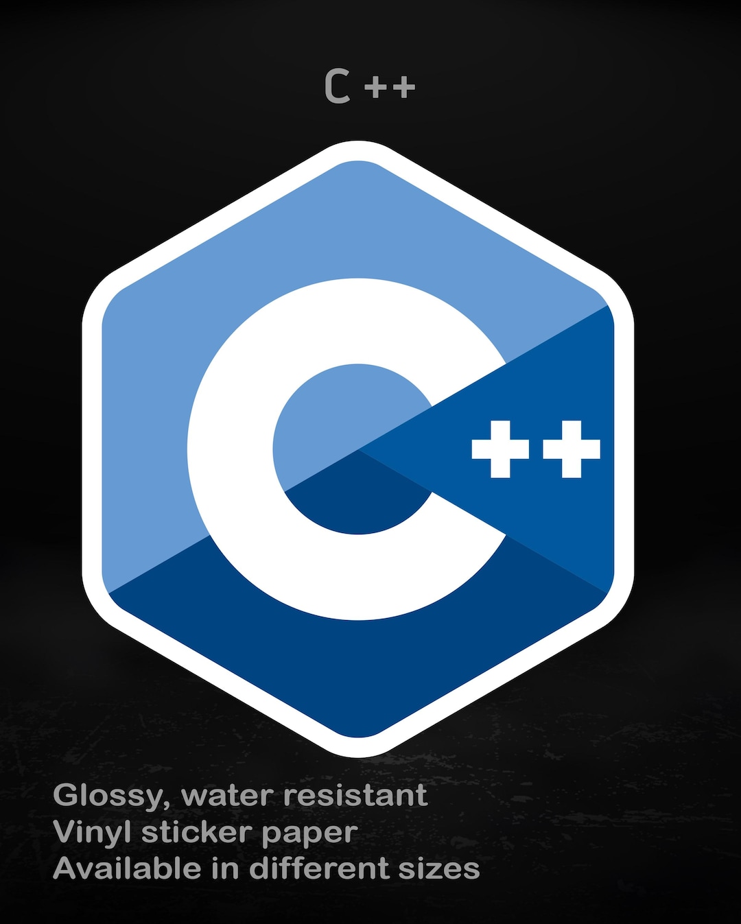 C++ Logo Sticker | Glossy Laptop Decal for Developers & Engineers, 5 ...