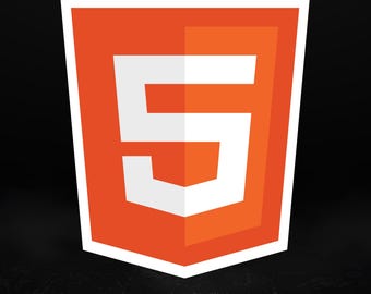 HTML5 – Glossy Vinyl Sticker for Developers, Web Designers & Creators
