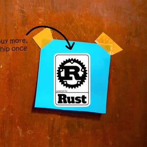 Powered by Rust Programming Language Sticker, Laptop Decal image 4