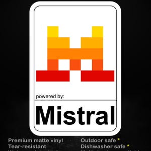 Mogelijk gemaakt door Mistral Sticker, AI Decal