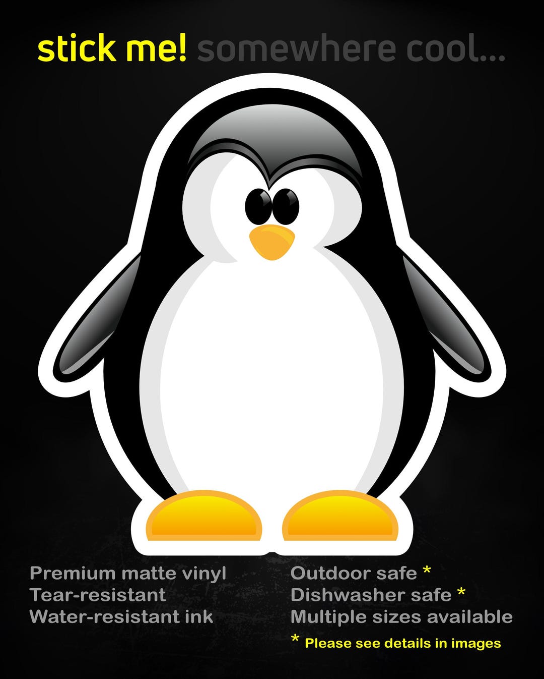 Tux Linux Sticker | Sysadmin Gift | Open Source Geek Sticker, 5 Sizes ...