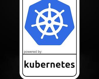 Powered by Kubernetes – Matte Vinyl Sticker for DevOps, Sysadmins & Cloud Engineers