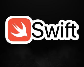 Swift Programming Language Logo – Matte Vinyl Sticker for iOS and macOS Developers