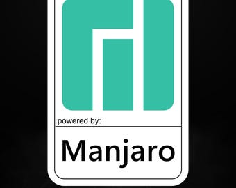 Powered by Manjaro – Arch Based Linux Vinyl Sticker for Laptop & Desktop