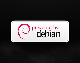 Powered by Debian Logo Sticker | Glossy Laptop Decal for Developers & Sysadmins,  5 Sizes